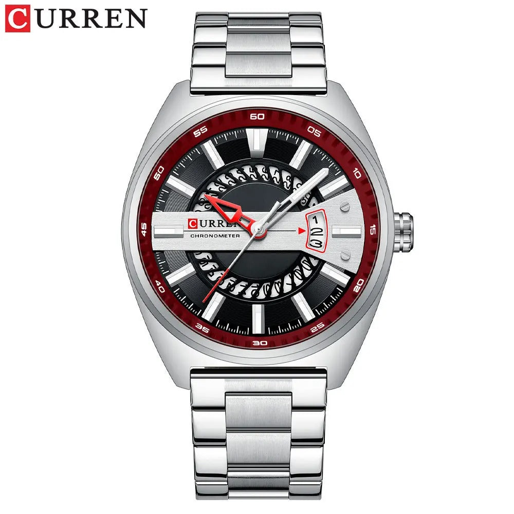 Reloj Curren 8403 Hombre Acero con Calendario — Foucault Valdivia