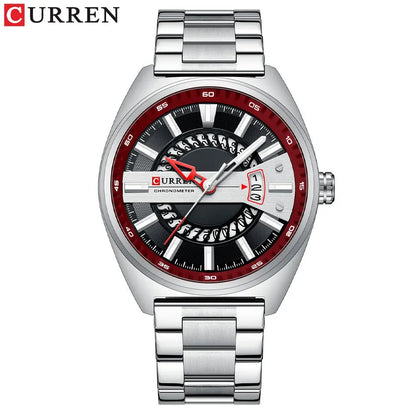 Reloj Curren 8403 Hombre Acero con Calendario — Foucault Valdivia