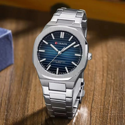 Reloj Curren 8456 Hombre Acero Esfera Cuadrada