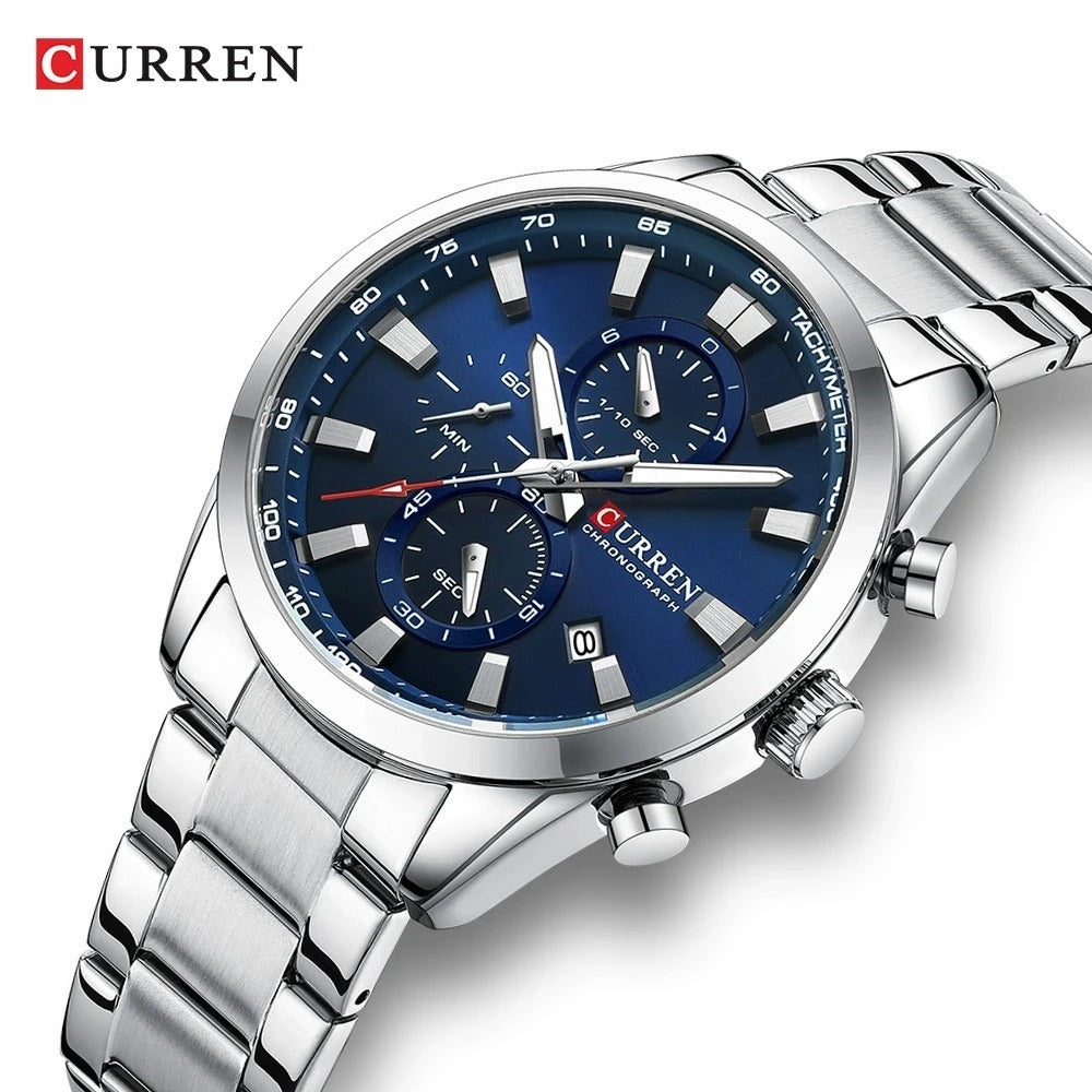 Reloj Curren 8445 Hombre Acero Multifunción