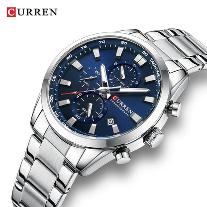 Reloj Curren 8445 Hombre Acero Multifunción