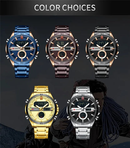 Reloj Curren 8384 Hombre Acero Digital Militar — vista 10 | Foucault Relojes