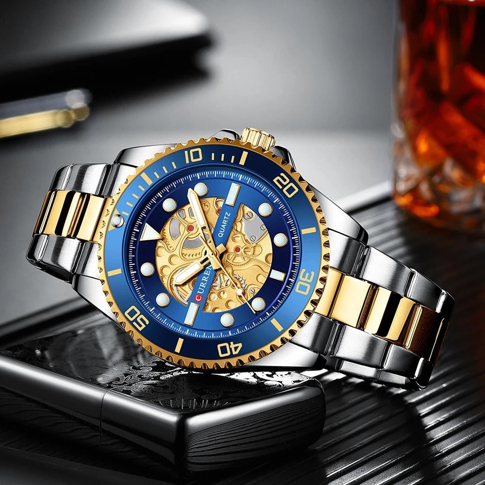 Reloj Curren 8412 Hombre Acero Esfera 3D