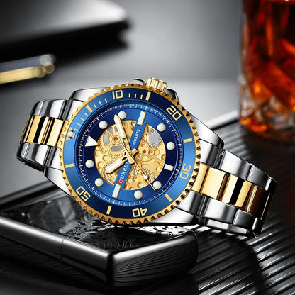 Reloj Curren 8412 Hombre Acero Esfera 3D