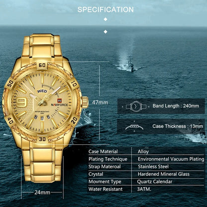 Reloj Naviforce NF9117S Hombre Acero Calendario