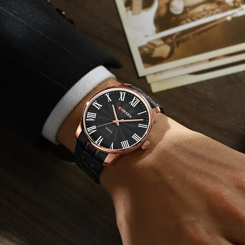 Reloj Curren 8422 Hombre Acero Minimalista Romano