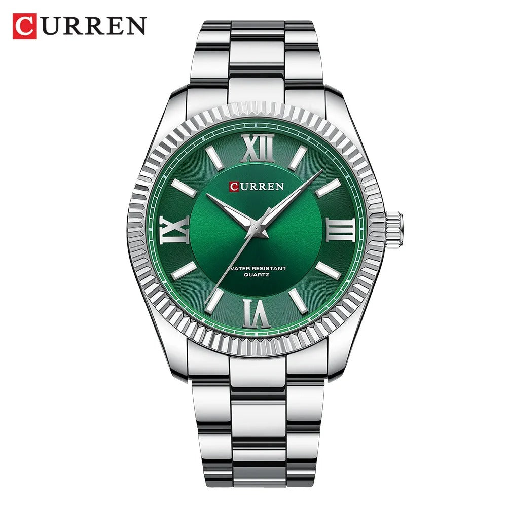 Reloj Curren 8453 Hombre Acero Números Romanos