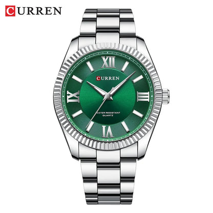 Reloj Curren 8453 Hombre Acero Números Romanos