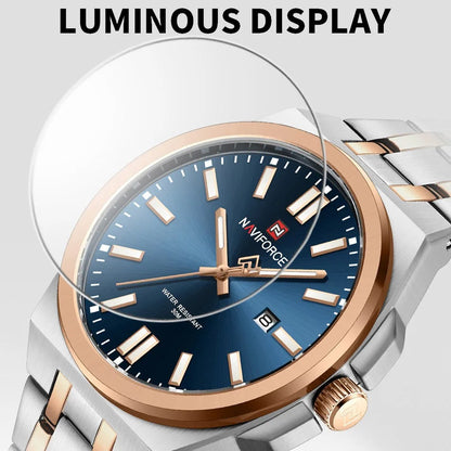 Reloj Naviforce Hombre Acero Luminoso Calendario