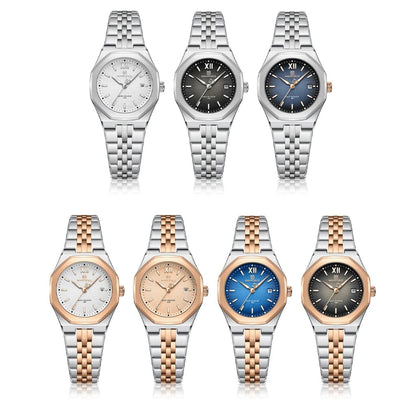Reloj Naviforce Mujer Acero Cuadrado Luminoso