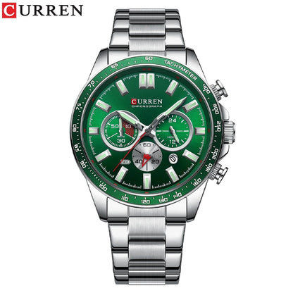 Reloj Curren 8418 Hombre Acero Cronógrafo — Foucault Valdivia