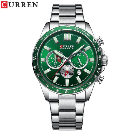 Reloj Curren 8418 Hombre Acero Cronógrafo — Foucault Valdivia