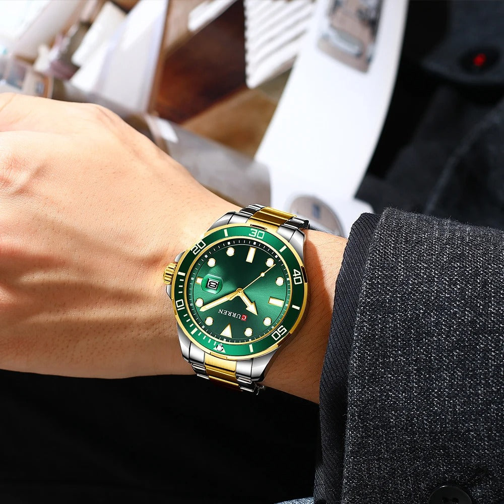 Reloj Curren 8388 Hombre Acero Fecha Automática