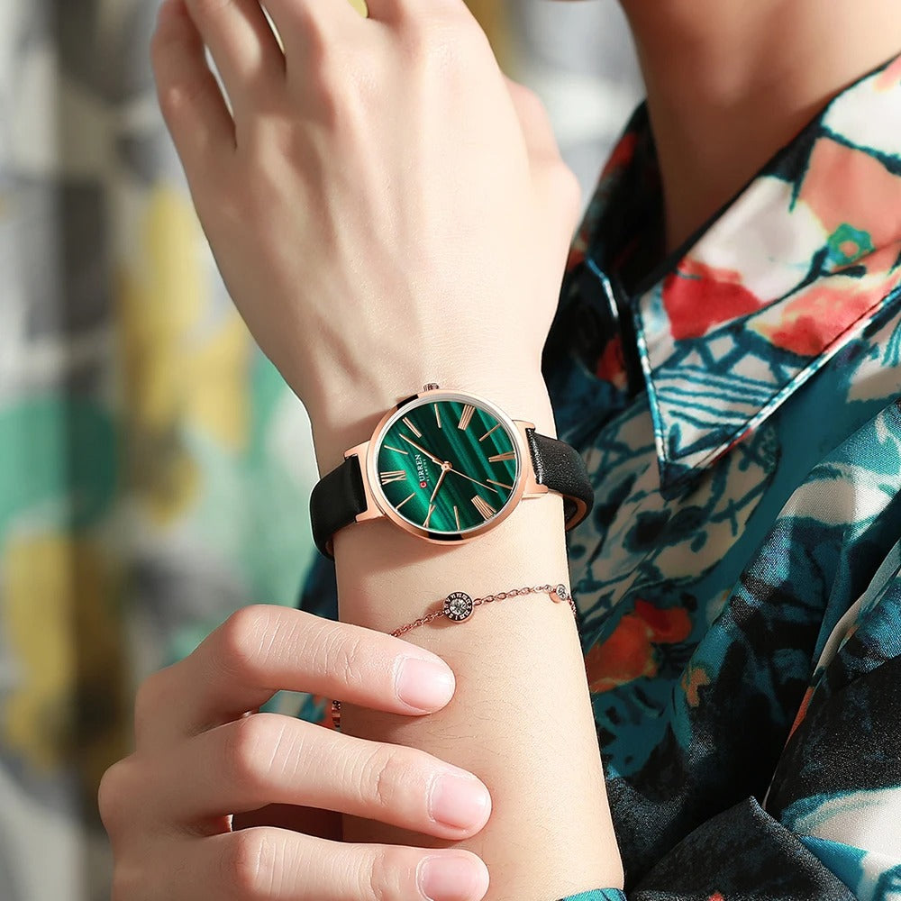 Reloj Curren 9076 Mujer Cuero Genuino