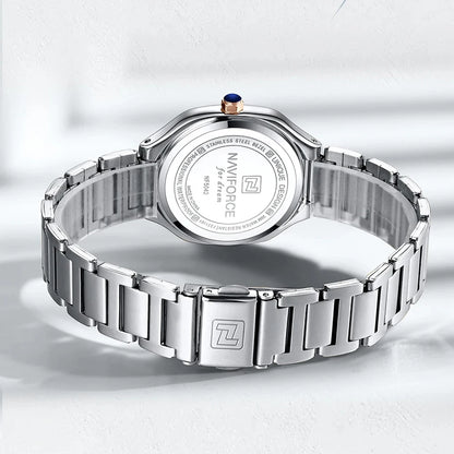 Reloj Naviforce Mujer Acero Cuadrado Vestir