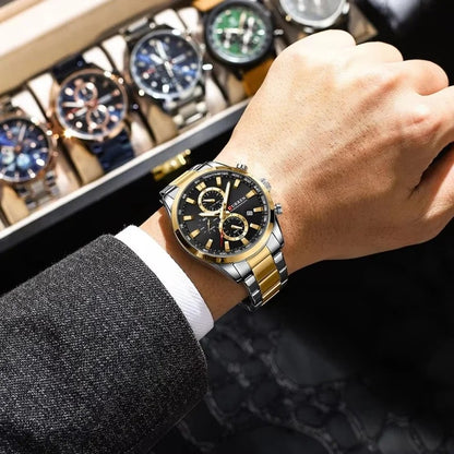 Reloj Curren 8445 Hombre Acero Multifunción
