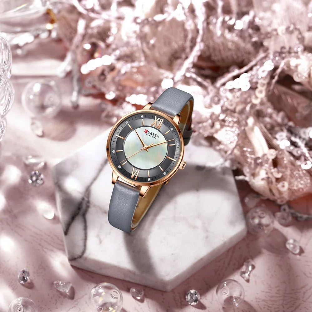Reloj Curren 9080 Mujer Cuero Elegante