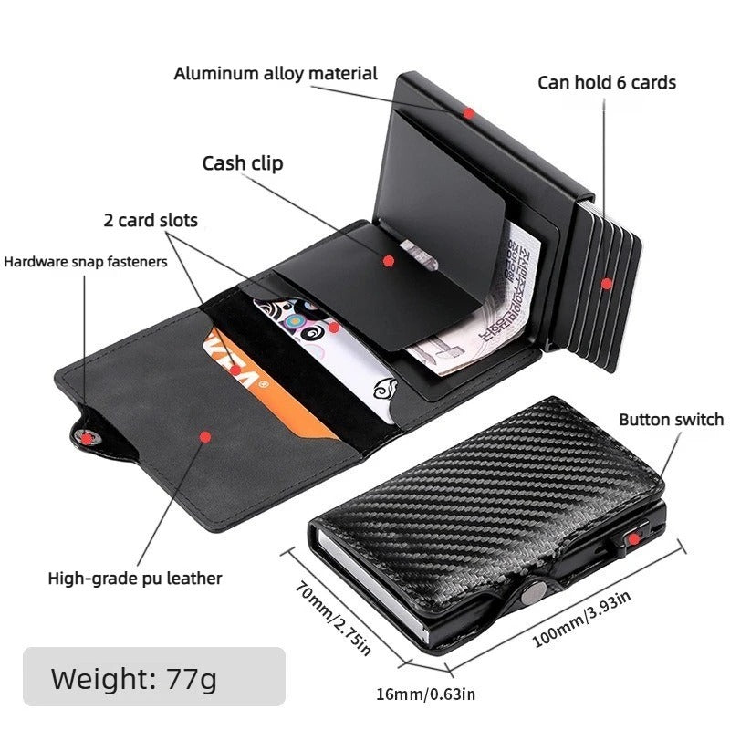 Tarjetero RFID Aluminio Hombre Minimalista