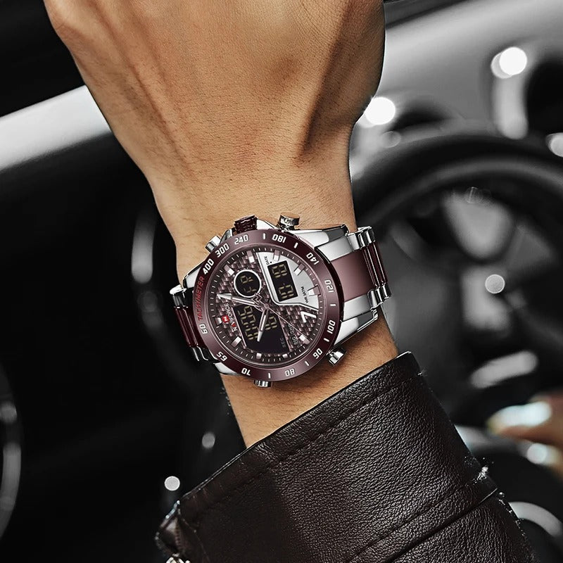 Reloj Naviforce NF9171 Hombre Acero Doble Pantalla