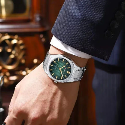 Reloj Curren 8456 Hombre Acero Esfera Cuadrada