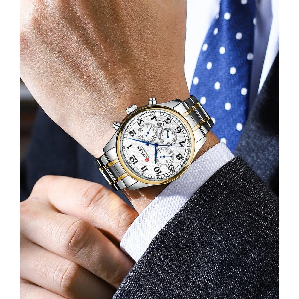 Reloj Curren 8466 Hombre Acero Ejecutivo