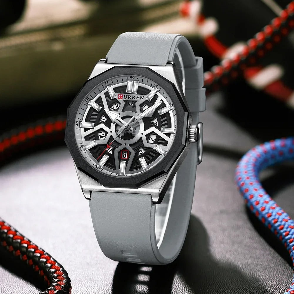 Reloj Curren Hombre Silicona Multifunción