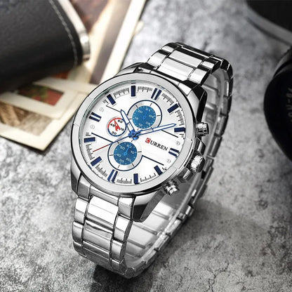 Reloj Curren 8274 Hombre Acero Tres Esferas