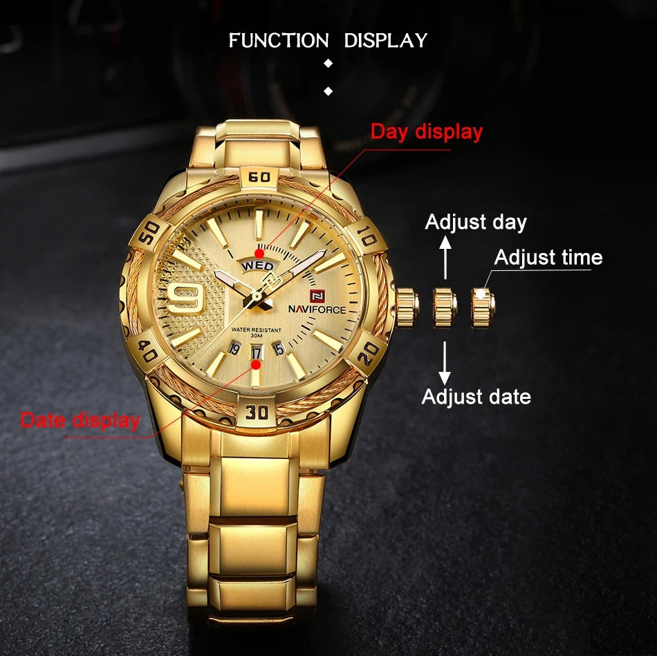Reloj Naviforce NF9117S Hombre Acero Calendario