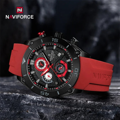 Reloj Naviforce 8038 Hombre Silicona Tres Esferas