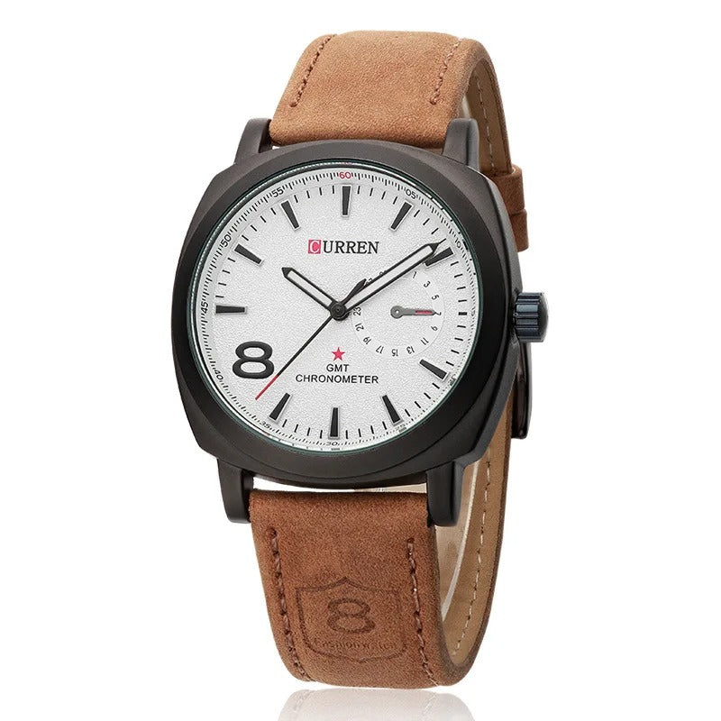 Reloj Curren 8139 Hombre Cuero Mate
