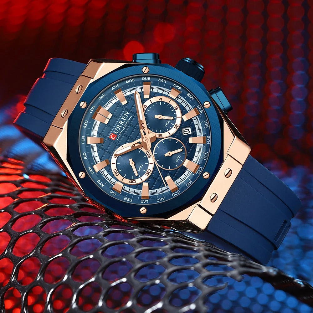 Reloj Curren Hombre Silicona Militar Luminoso