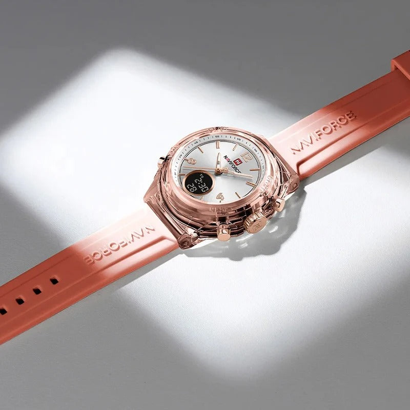Reloj Naviforce Mujer Digital Silicona 5ATM