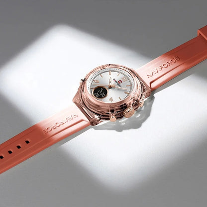 Reloj Naviforce Mujer Digital Silicona 5ATM