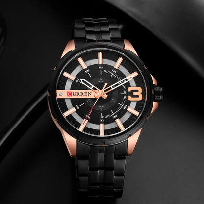 Reloj Curren 8333 Hombre Acero Números Árabes