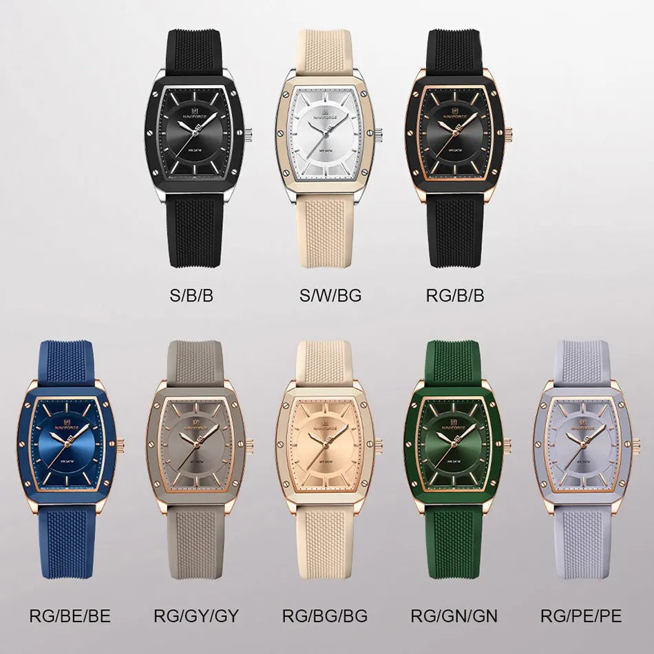 Reloj Naviforce NF5049 Mujer Tonneau Silicona