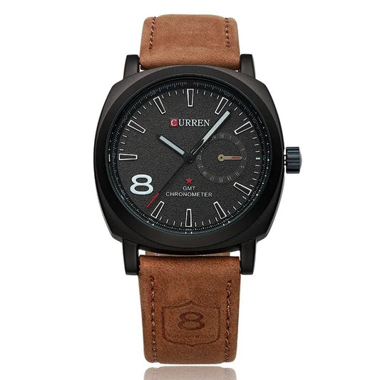 Reloj Curren 8139 Hombre Cuero Mate