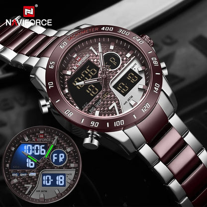 Reloj Naviforce NF9171 Hombre Acero Doble Pantalla