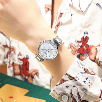 Reloj Curren Mujer Acero Japonés Clásico