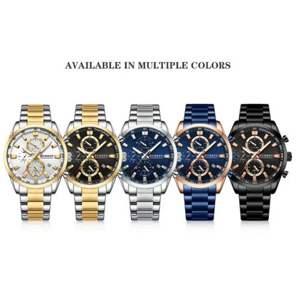 Reloj Curren 8445 Hombre Acero Multifunción