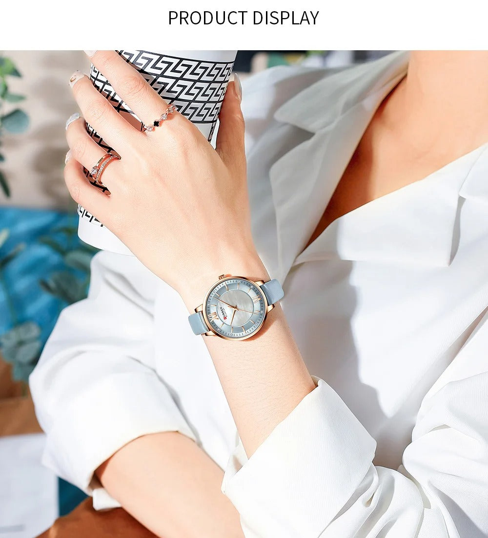 Reloj Curren 9080 Mujer Cuero Elegante