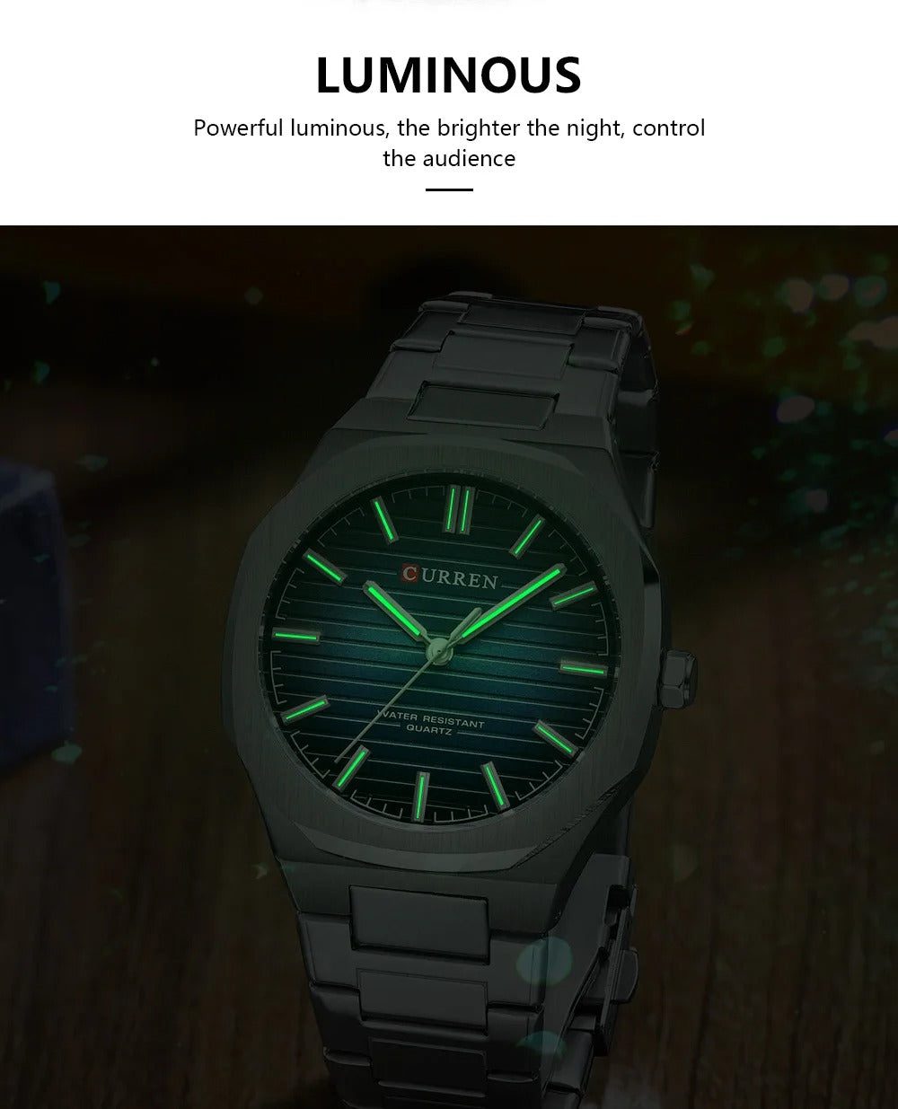 Reloj Curren 8456 Hombre Acero Esfera Cuadrada