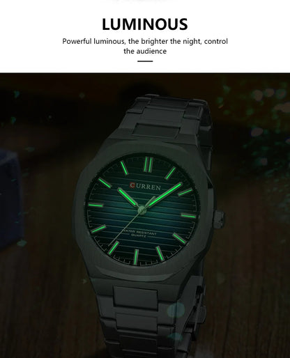 Reloj Curren 8456 Hombre Acero Esfera Cuadrada