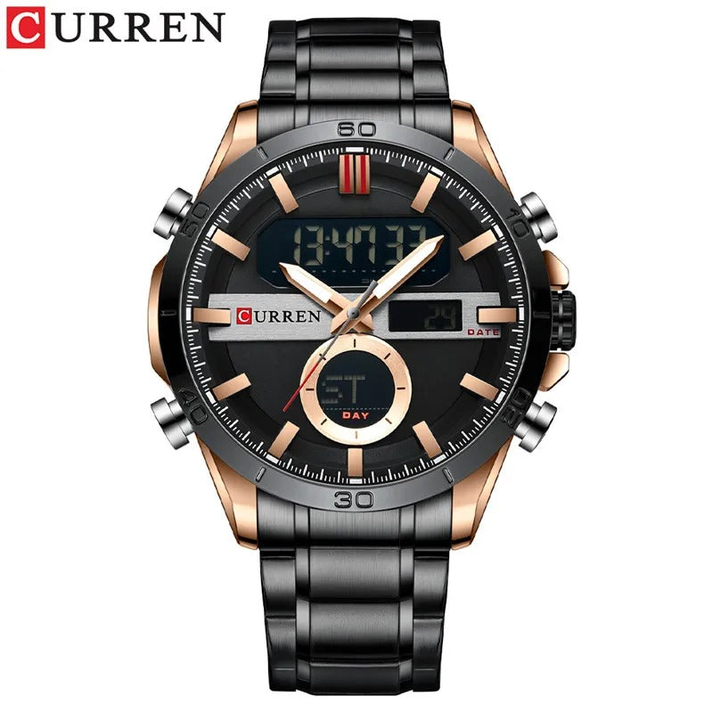 Reloj Curren 8384 Hombre Acero Digital Militar — vista 1 | Foucault Relojes