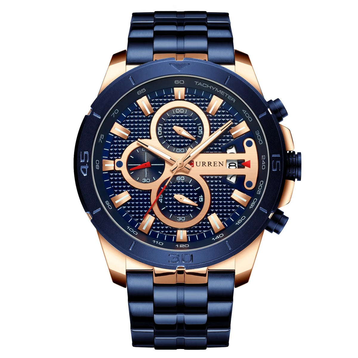Reloj Curren 8337 Hombre Acero Multifunción — Foucault Valdivia