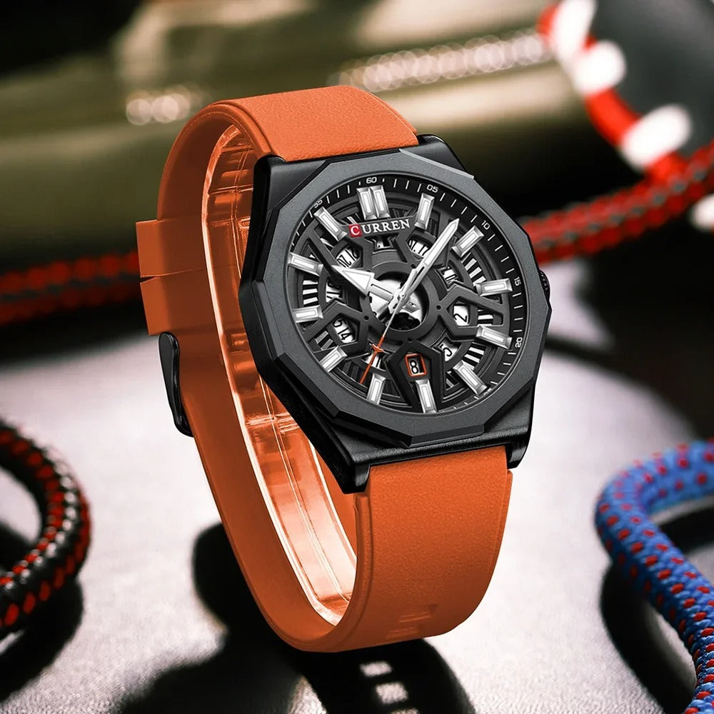 Reloj Curren Hombre Silicona Multifunción