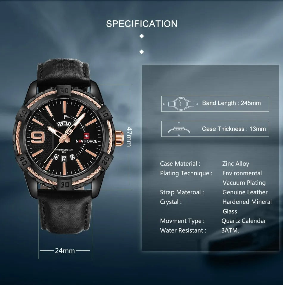 Reloj Naviforce NF9117S Hombre Acero Calendario