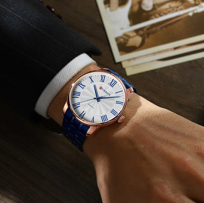Reloj Curren 8422 Hombre Acero Minimalista Romano