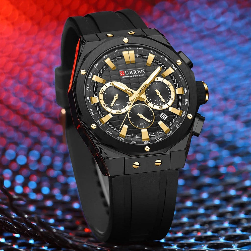 Reloj Curren Hombre Silicona Militar Luminoso