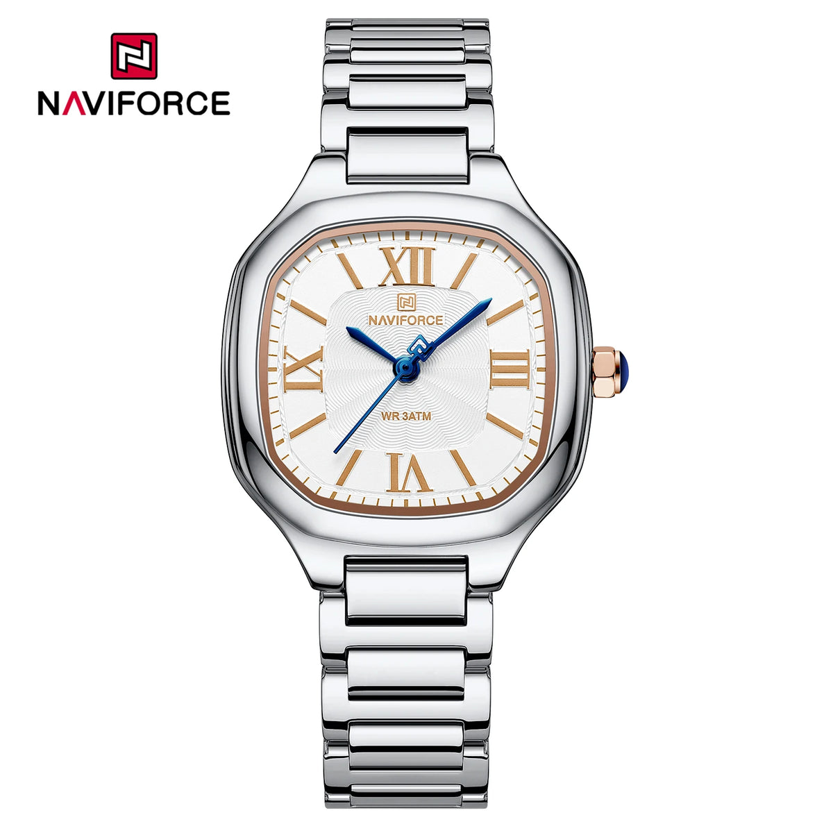 Reloj Naviforce Mujer Acero Cuadrado Vestir