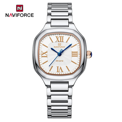 Reloj Naviforce Mujer Acero Cuadrado Vestir